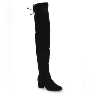 {stuart weitzman} genna 60 city suede over-the-knee boot - black - size 7